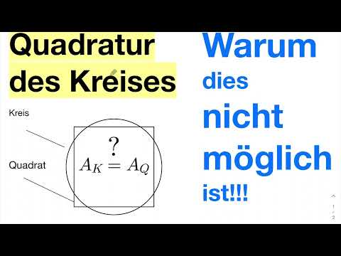 Quadratur des Kreises - Schlicht unmöglich