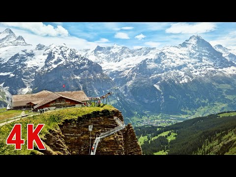 Grindelwald First Switzerland 4K | Cable car | Walking Tour | Stunning Views | Swiss Alps