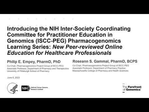 Introducing the ISCC-PEG Pharmacogenomics Learning Series