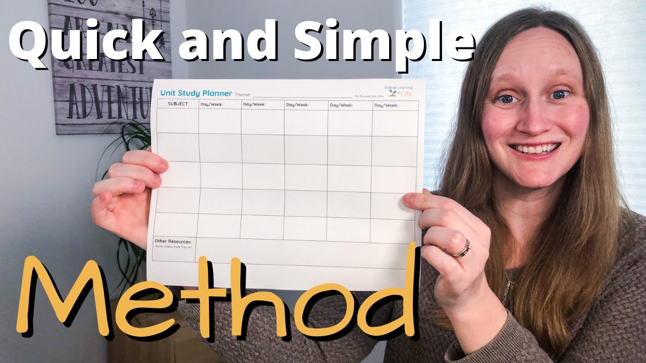 How to Make Your Own Unit Study | Free Printable Planner