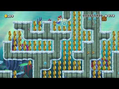 コイン水路 (SEA OF COINS) by すたっちメーカー2 - Super Mario Maker - No Commentary 1bl