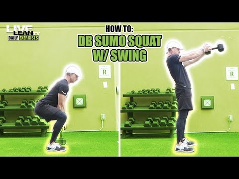 How To Do A DUMBBELL SUMO SQUAT WITH SWING | Exercise Demonstration Video and Guide