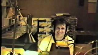 Peter Antony on air at Radio Luxembourg April 1985 featuring Stuart and Ollie Henry