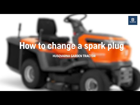 How to examine and replace a spark plug on a garden tractor Husqvarna IE