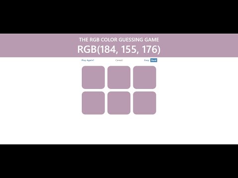 Coding Asmr Color Guessing Game Using Html Css Javascript