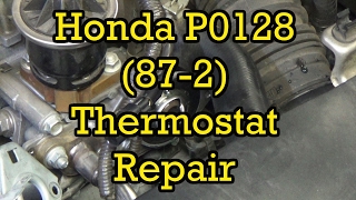 Honda Civic P0128 (87-2) Thermostat Diagnosis and Replacement 2006 (2006-2010 Similar)