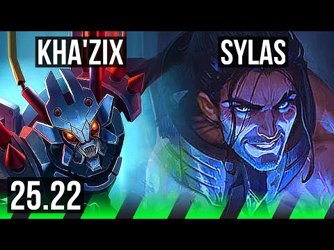 KHA'ZIX vs SYLAS (JGL) | 18/0/2, Legendary | KR Master | 25.22