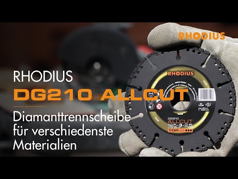 RHODIUS DG210 ALLCUT – Diamanttrennscheibe für verschiedenste Materialien