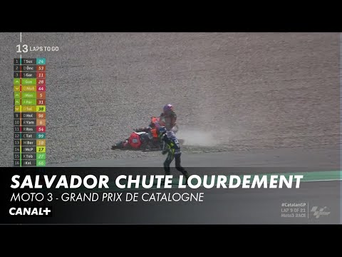 Salvador chute lourdement - Grand Prix de Catalogne - Moto 3