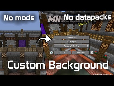 How to make a custom menu background in Minecraft! Java edition 1.17+