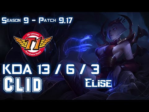 SKT T1 Clid ELISE vs GRAGAS Jungle - Patch 9.17 KR Ranked