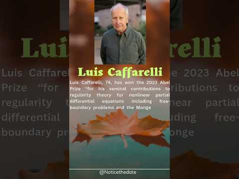 Luis Caffarelli wins Abel prize 2023#education #motivation #success#shorts @noticethedate