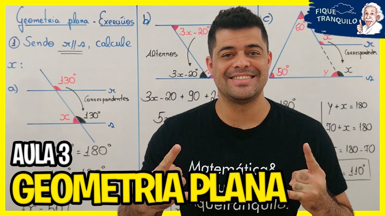 Geometria plana (ENEM) - Aula 3: Exercícios - Retas paralelas cortadas por transversal