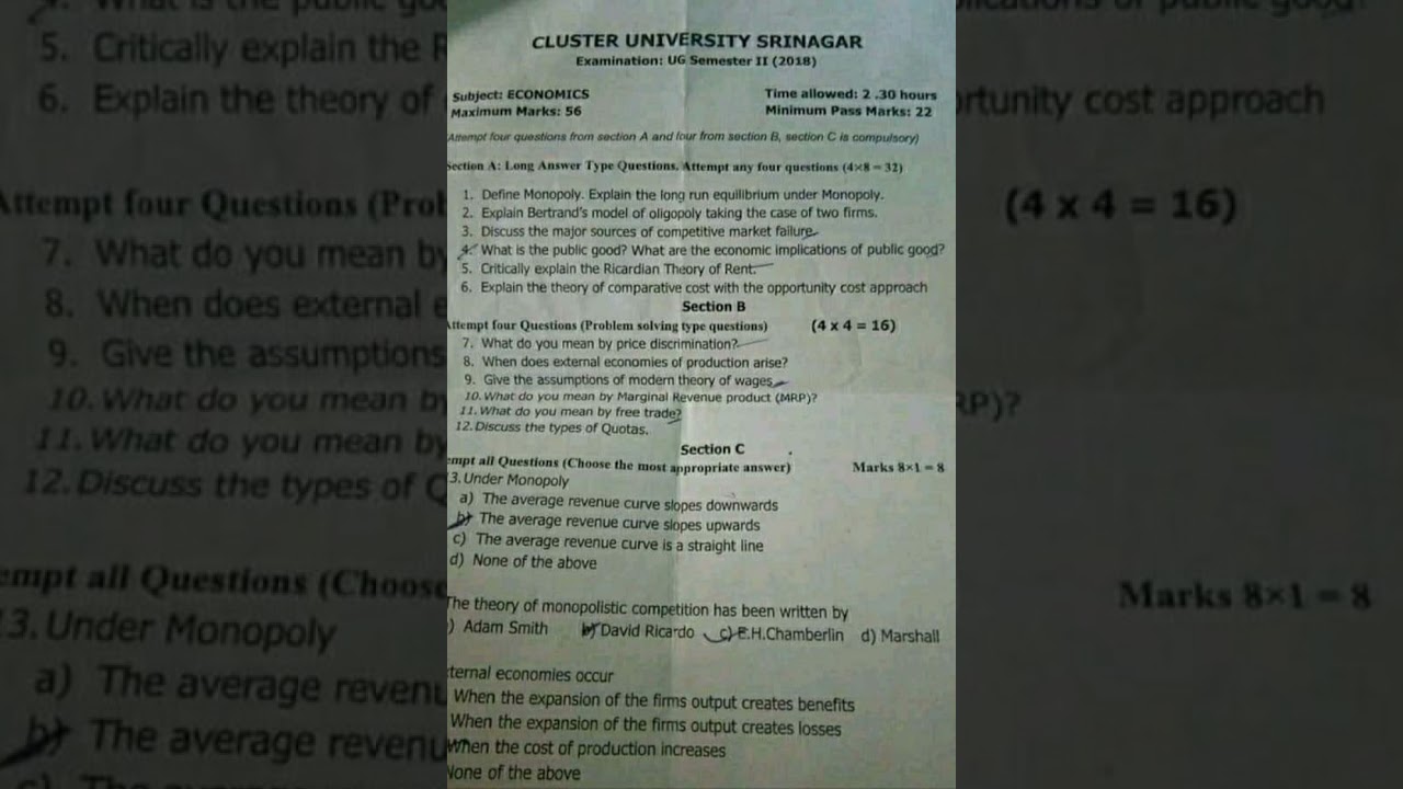 Watch video 1st sem previous year papers of cluster university srinagar #Motivation for self study Now 1st sem previous year papers of cluster university srinagar #Motivation for self study