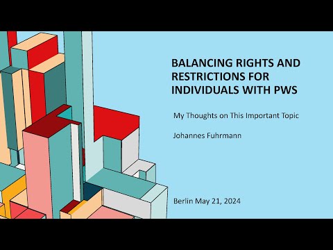 Balancing rights and restrictions for individuals with PWS