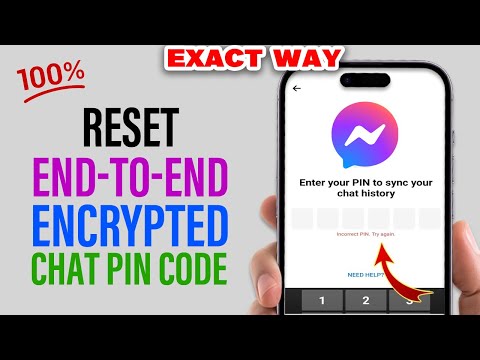 How to reset end to end encrypted chat pin code on messenger Update Way