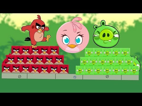Angry Birds Kick Bad Piggies - RED AND STELLA TRANSFORM TO KICK PIGGIES!