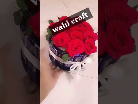 🥰❤️❤️Unique Chocolate bouquet with real fresh 🌹 Flowers😍 #craft #gift  #bouquet #shorts #short