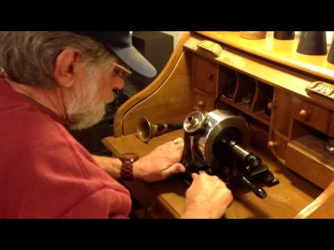 edison 1878 tinfoil phonograph / aluminum duct tape / much improved results