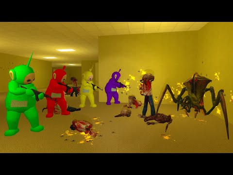 Slendytubbies (Teletabbies) vs Zombies in the Backrooms