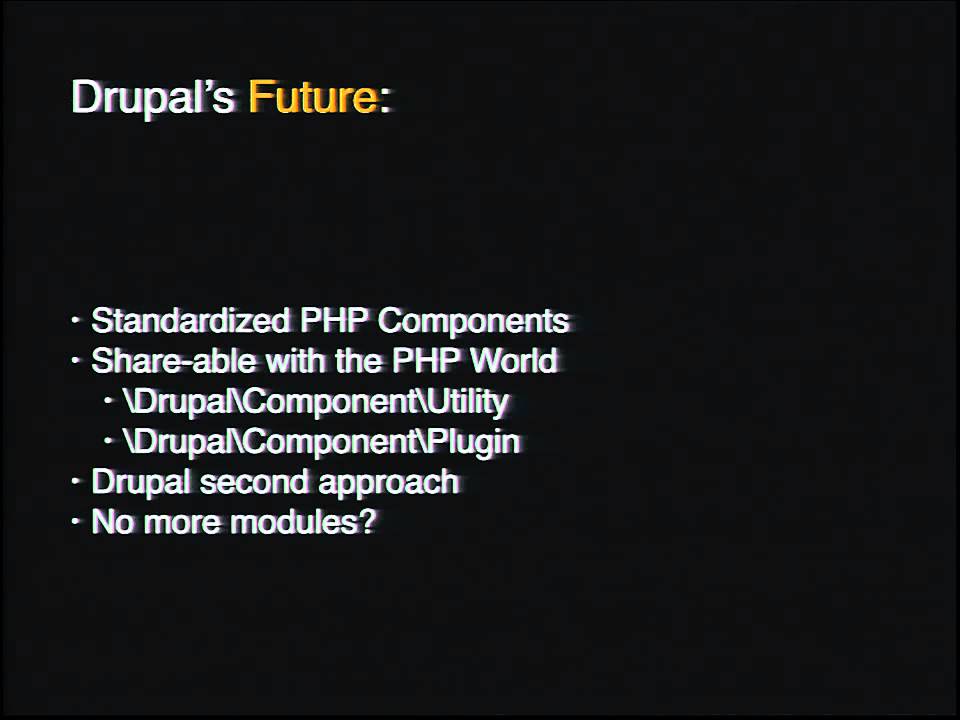 DrupalCon Amsterdam 2014: Drupal’s PHP Component Future