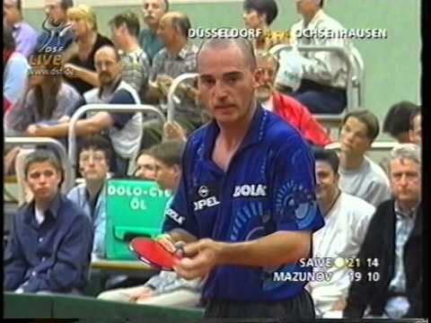 Tischtennis Bundesliga: Philippe Saive vs Dmitry Mazunov Mar 1998