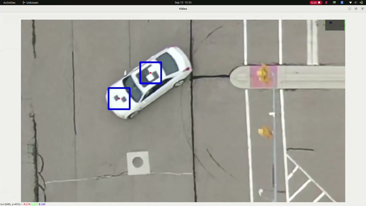 Michigan Tech high precision optical tracking of vehicles from UAS at Mcity