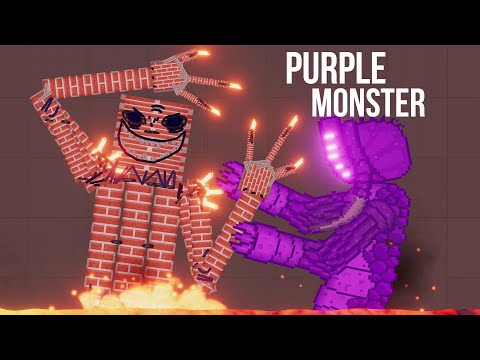 Brick Golem vs Giant Purple Monster Behemoth - People Playground 1.21.3