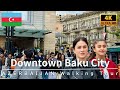 Downtown Baku City Azerbaijan Walking Tour 4K HDR 60fps