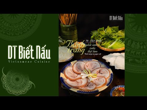 Bánh tráng phơi sương cuốn thịt