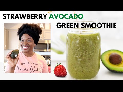 Strawberry Avocado GREEN SMOOTHIE | Easy & Healthy Green Smoothie Recipe