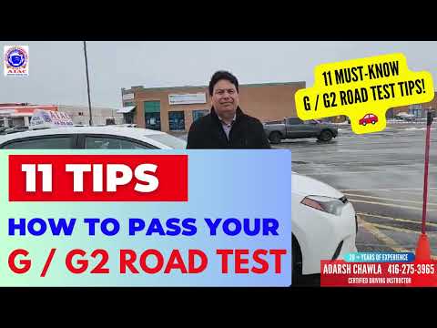 Road Test Tips to Pass G or G2 Test in Ontario - 11 Most Important Tips to Pass Driving Test - 2024