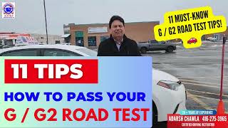 Road Test Tips to Pass G or G2 Test in Ontario - 11 Most Important Tips to Pass Driving Test - 2024