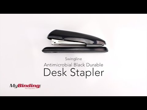 Swingline Antimicrobial Black Durable Desk Stapler - 64641