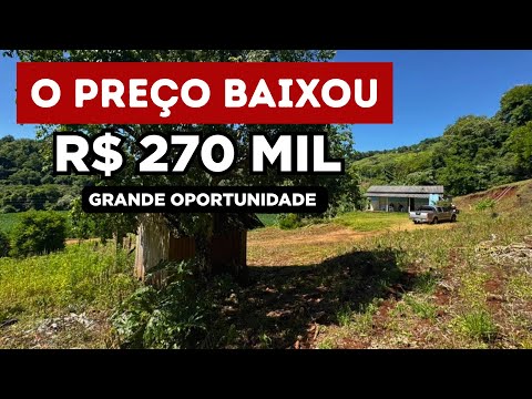 SÍTIO BARATO EM SANTA CATARINA CASA  RIO LAVOURA NATUREZA R$270MIL