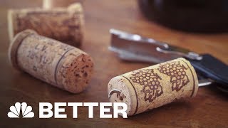 How To Open A Bottle Of Wine Without A Corkscrew | Better | NBC News