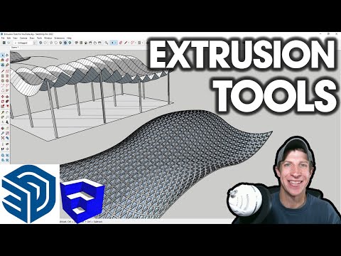 Modeling with EXTRUSION TOOLS and QUAD FACE TOOLS in SketchUp! (Complex Shape Modeling)