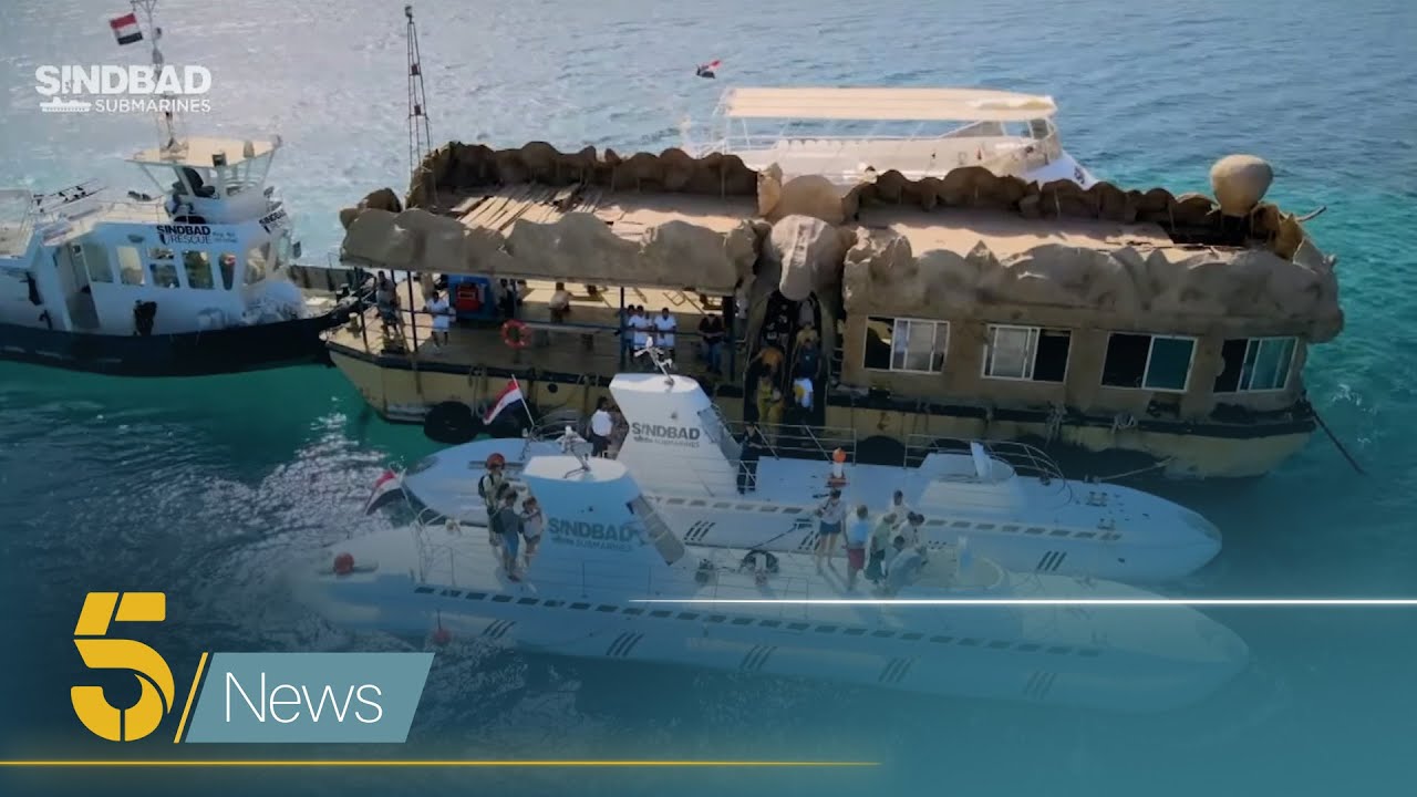 Six people feared dead after a tourist submarine sunk in the Red Sea in Egypt | 5 News