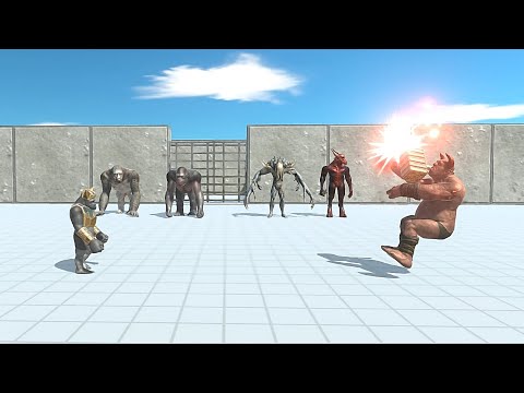 MODERN MAMMALS + MUTANT PRIMATES WITH OLD GORO VS INFERNALS - Animal Revolt Battle Simulator
