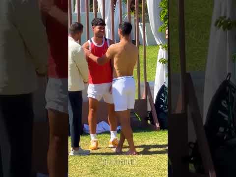 😍 Alcaraz & Djokovic are INSEPARABLE in Indian Wells #djokovic #alcaraz