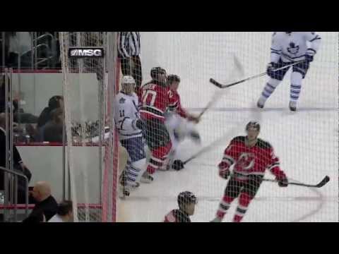 David Clarkson smashes David Steckel [HD]