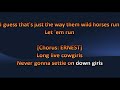 Morgan Wallen ft. ERNEST - Cowgirls - Karaoke / Lyrics