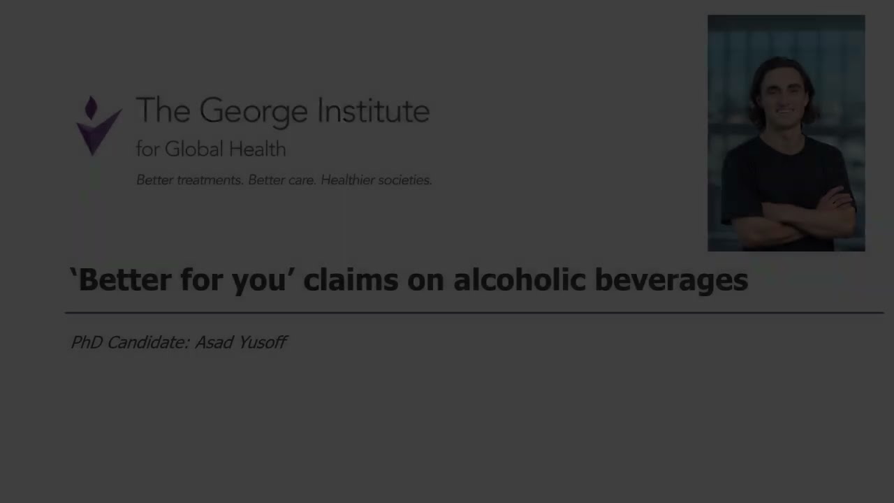 "Better for you" claims on alcoholic beverages