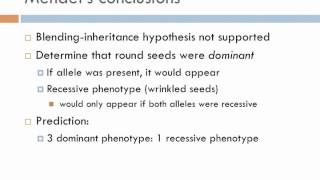 Biology 1, Lecture 14: Mendel and the Gene