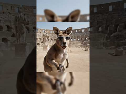 Honestly could fight any Roman 🥊 #Rome #Statues #Kangaroo #ai #funny