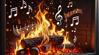 Cozy Fireplace Ambience with Crackling Fire Sounds & Soothing Music | Relax, Sleep, Study, Meditate