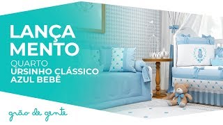 Quarto de Bebê Ursinho Clássico Azul Bebê - Grão de Gente