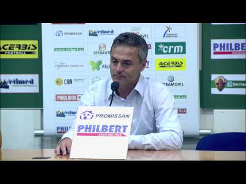Rueda de prensa de Fran Escribá después del Elche CF - Recreativo de Huelva