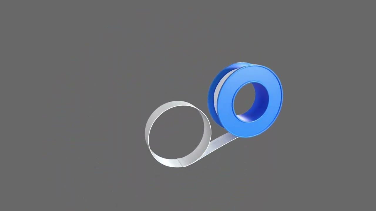Thread Seal Tape PBR Animated 3D Model
