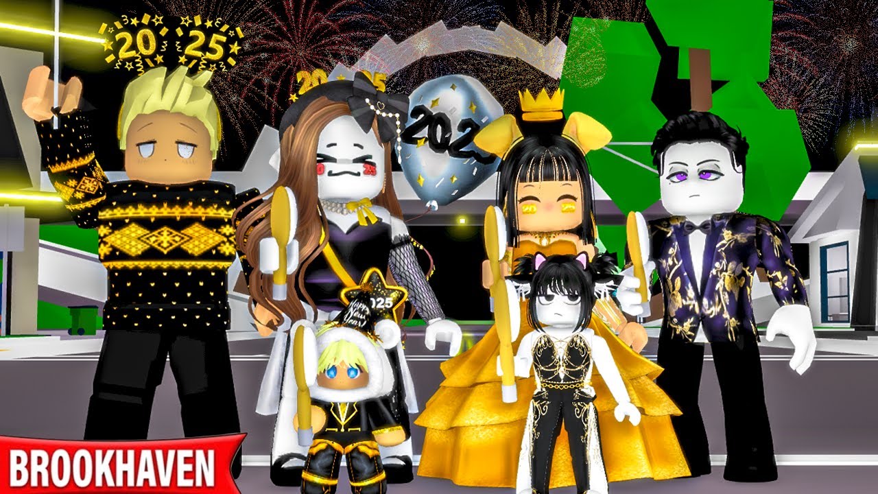 FAMIGLIA FESTEGGIA CAPODANNO SU BROOKHAVEN ROBLOX!